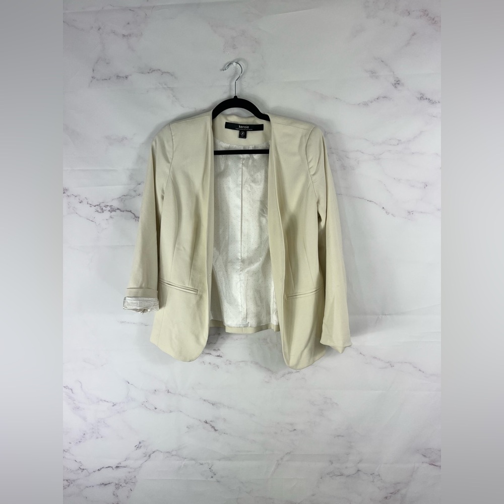 KENSIE Cream Knit Blazer